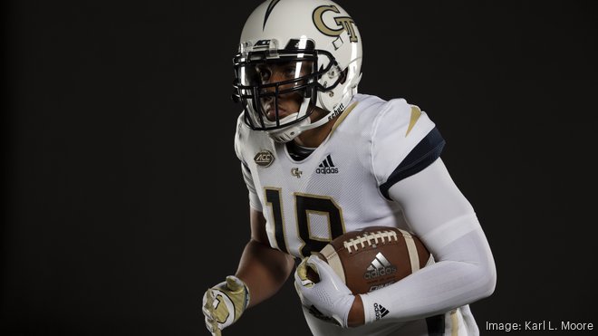 Georgia Tech Adidas Football Student Athlete #83 Stone Bonner White Fo