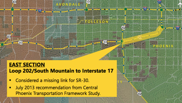 Future Phoenix Freeway Map Maricopa Association Of Governments Seeking Proposals For State Route 30  Corridor - Phoenix Business Journal