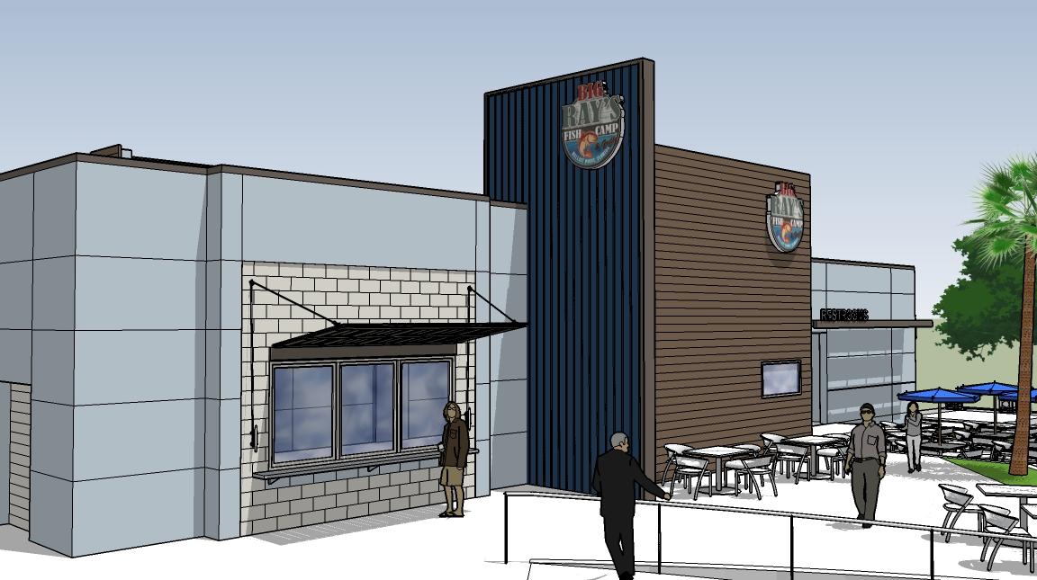 Work starts on Big Rays Fish Camp,The Sail Plaza near Tampa Convention