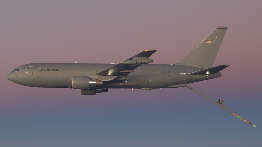 Boeing KC-46 Pegasus tanker boom extended