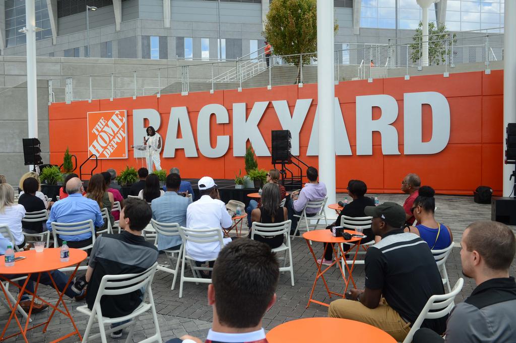 Westside kids 'cut' ribbon to open The Home Depot Backyard - Atlanta  Business Chronicle