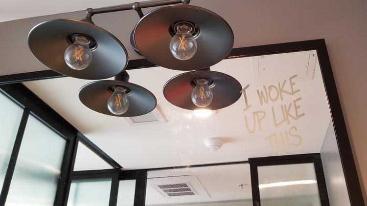 This Moxy hotel mirror is MFI — made for Instagram.