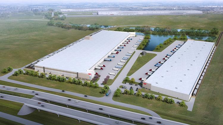 Dallas-based Trammell Crow Co. is developing a 519,224-square-foot facility (left) for Plastic Bagging & Packaging Inc. next to PBP's existing facility (right).