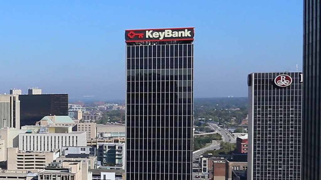 The KeyBank office building on Capitol Square.