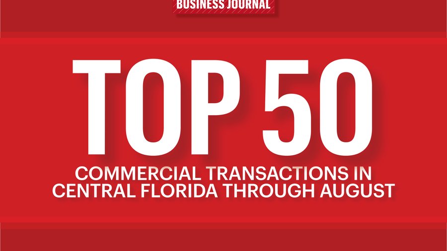 Top 50 Commercial Transactions in Central Florida through August