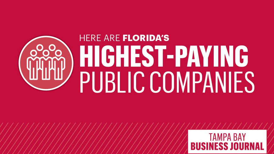 Florida's highestpaying public companies Tampa Bay Business Journal