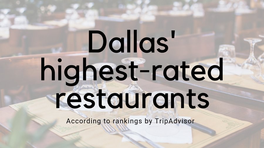 These are Dallas' 50 highestrated restaurants, according to TripAdvisor Dallas Business Journal