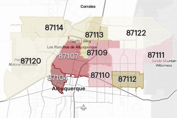 zip code map albuquerque Albuquerque Neighborhoods With Highest Beer Spending Albuquerque Business First zip code map albuquerque
