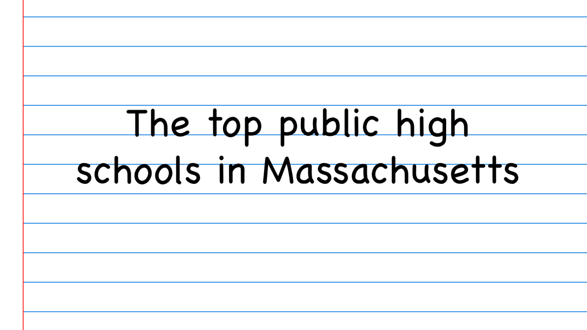 These are the 25 best public high schools in Massachusetts, according