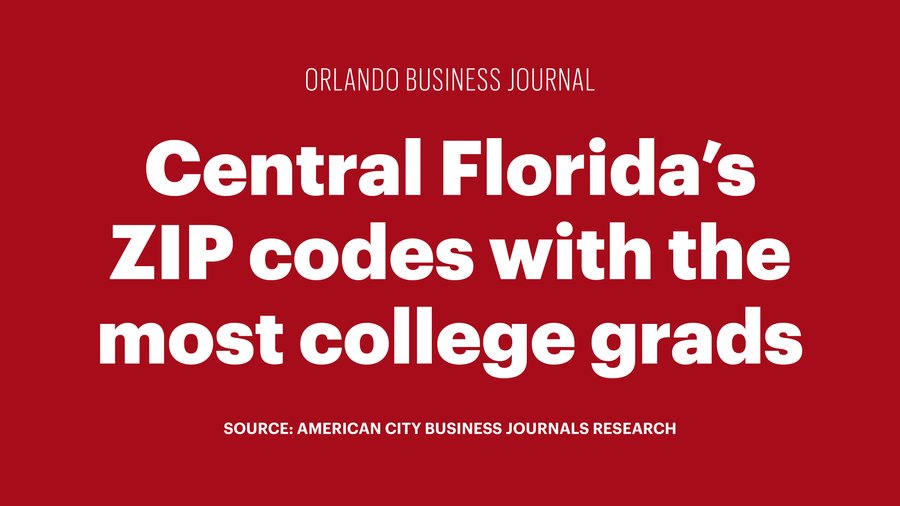 Metro Orlando’s 20 ZIP codes with the most college grads - Orlando ...