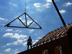 House under construction.