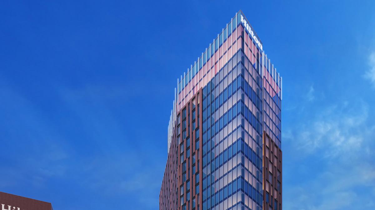 Hilton's downtown expansion grows to 26 stories as designers refine concept (renderings