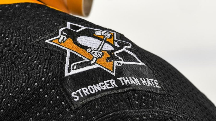 October 30, 2018 Pittsburgh Penguins Stronger Than Hate Game Worn