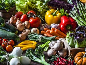 Colorful fresh organic vegetables