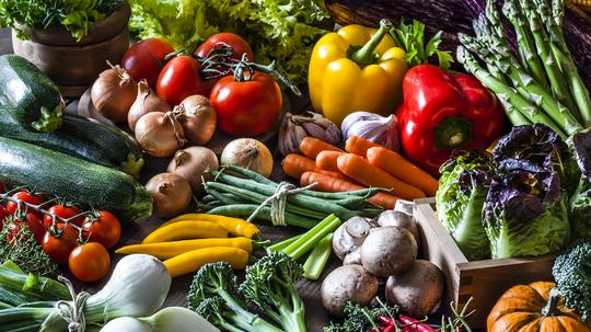 Colorful fresh organic vegetables