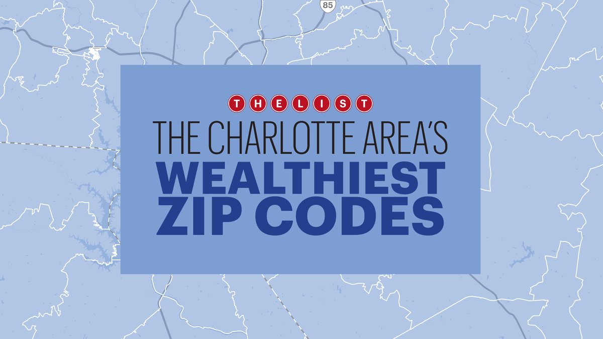 Wealthiest Zip Codes In The Charlotte Area Charlotte Business Journal 7804