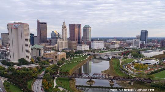 Columbus skyline Veterans Memorial