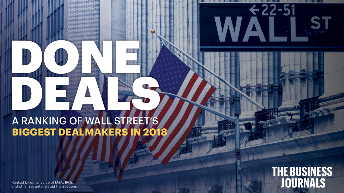 Goldman Sachs, Morgan Stanley And JPMorgan Top Wall Street's Dealmakers ...