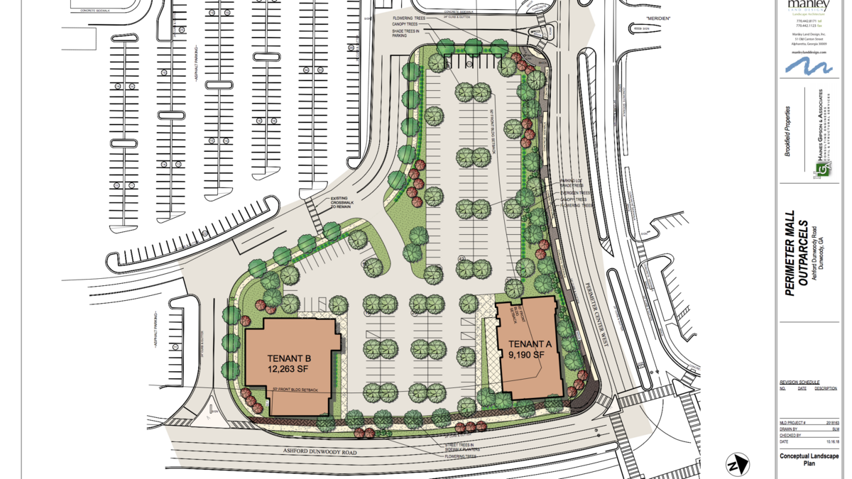 California's Lazy Dog Restaurant proposed at Perimeter Mall parking lot project Atlanta