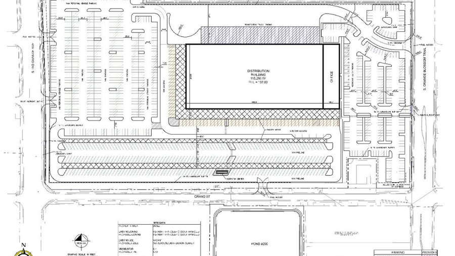 Distribution site downtown Orlando industrial project Orlando