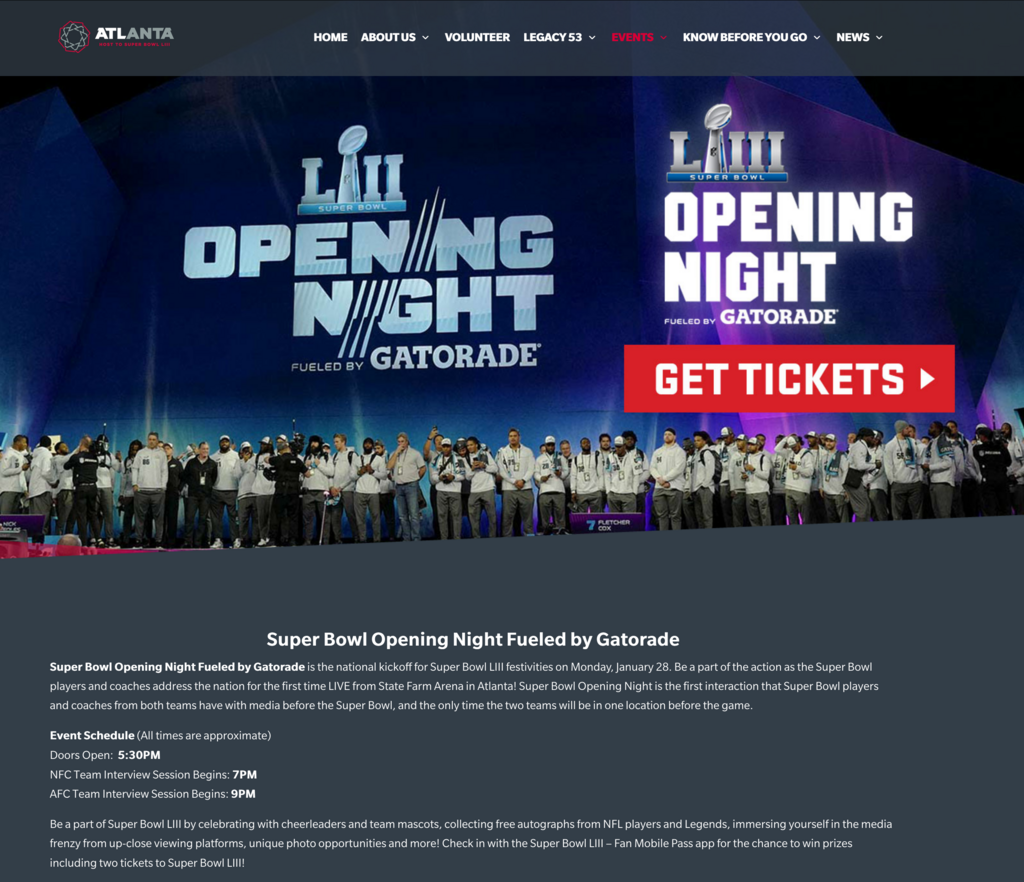 Super Bowl LIII - NFL House VIP Experience