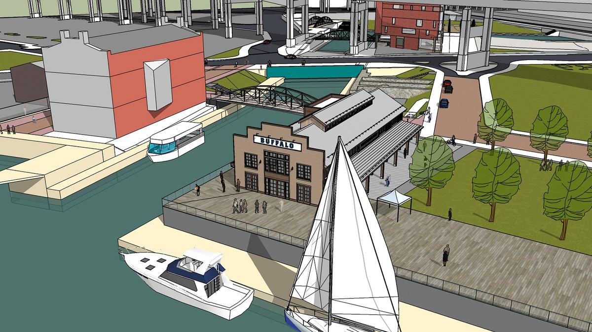 On the waterfront: Longshed goes up; Skyway may come down 