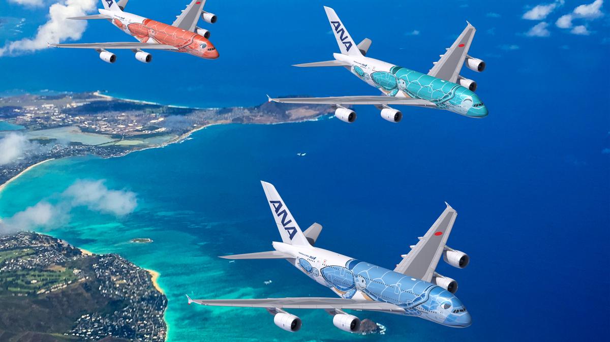 ANA takes delivery of second 'Flying Honu' Airbus A380 for