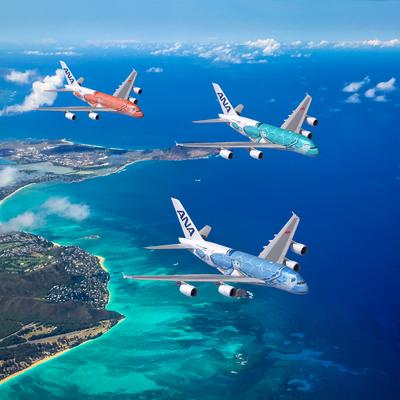 【ANA AIRBUS A380 FLYING HONU 1:400】 AV400 ANA All Nippon Airways Airbus A380 