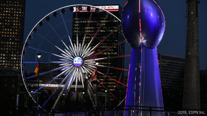 ESPN, NFL Network, 11Alive broadcasting live from Centennial Olympic Park  (Photos) - Atlanta Business Chronicle