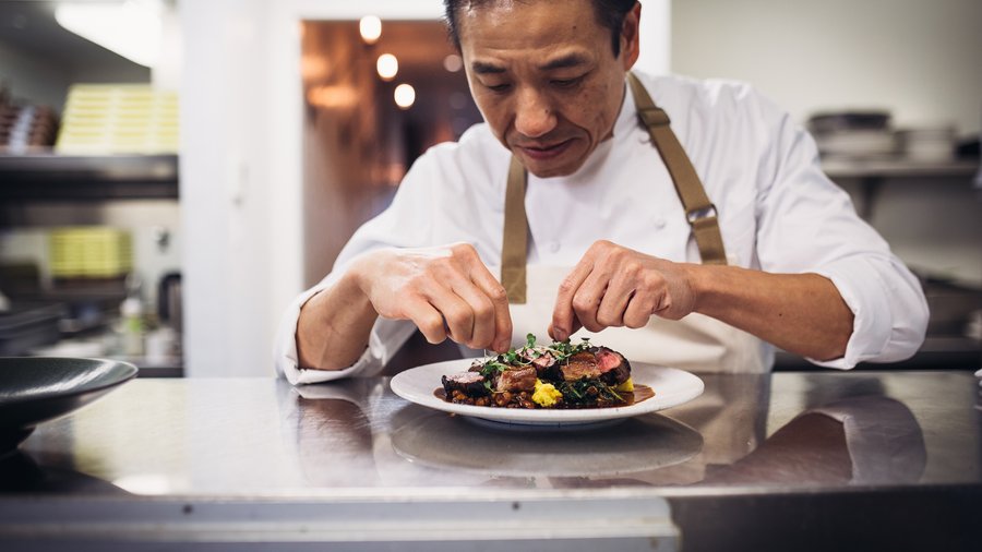 Chefwear - Acre Chef Wally Joe plating food