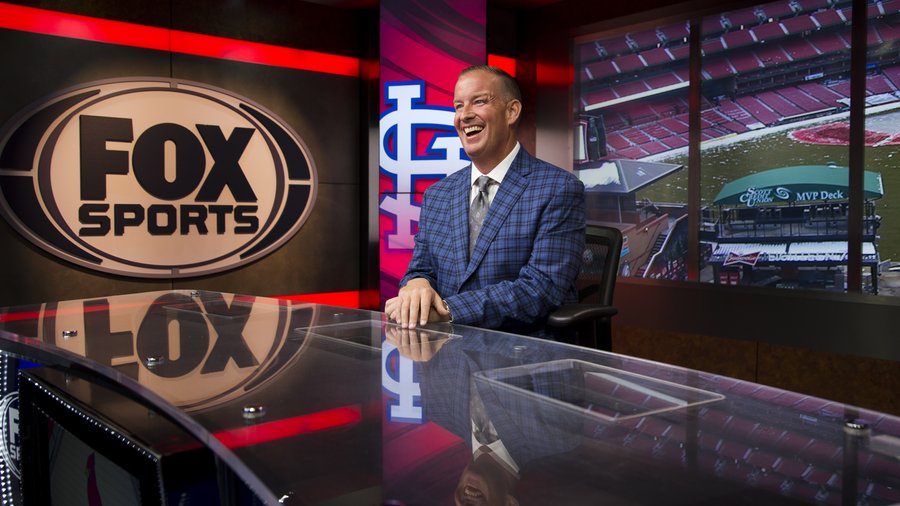 Dan McLaughlin in the broadcast booth St. Louis Business Journal