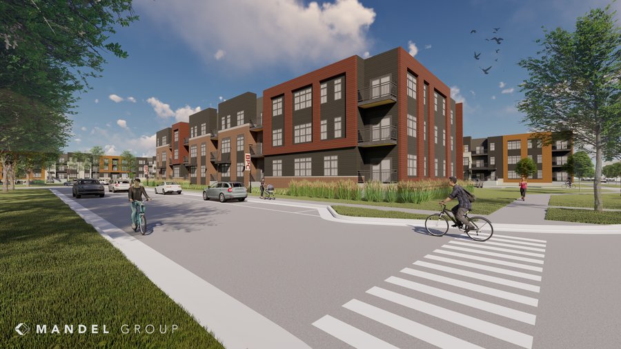 Mandel's Ballpark Commons apartments ride biking wave Milwaukee