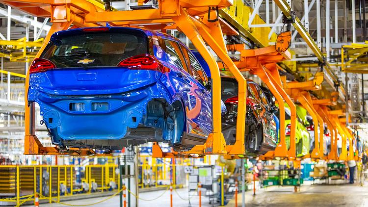 Gm To Build New Electric Vehicle In Michigan Atlanta Business Chevrolet Bolt Ev Models Being Built At The General Motors Orion Plant In Township