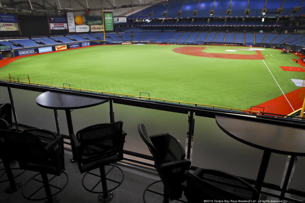 Tropicana Field, home of the Tampa Bay Rays with its new Shaw Sports Turf  Synthetic turf system. 