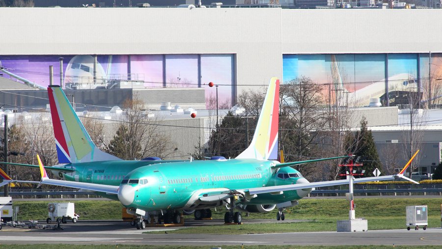 Boeing 737 jetliners at Renton, Washington