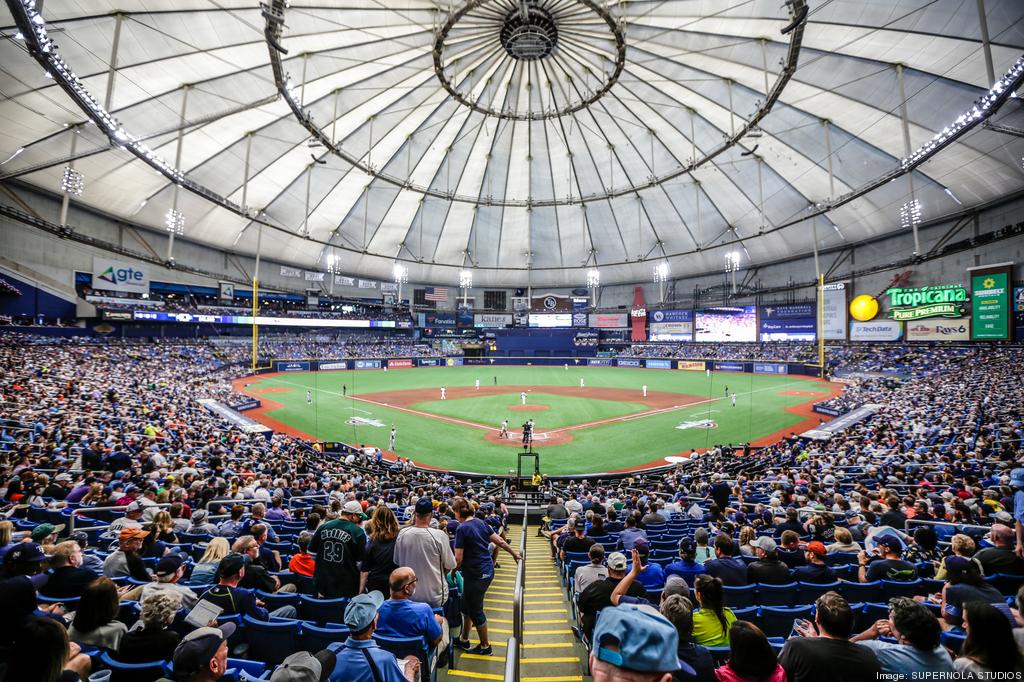 Tropicana Field Roof Lights After a Win