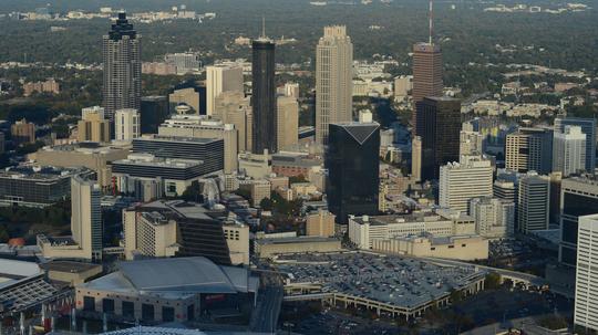 Atlanta aerial downtown BS