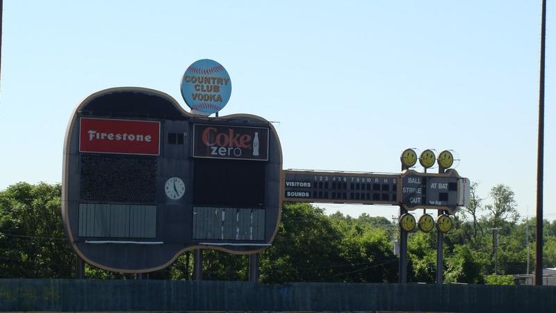 Nashville Sounds Awesome Guitar Shaped Scoreboard