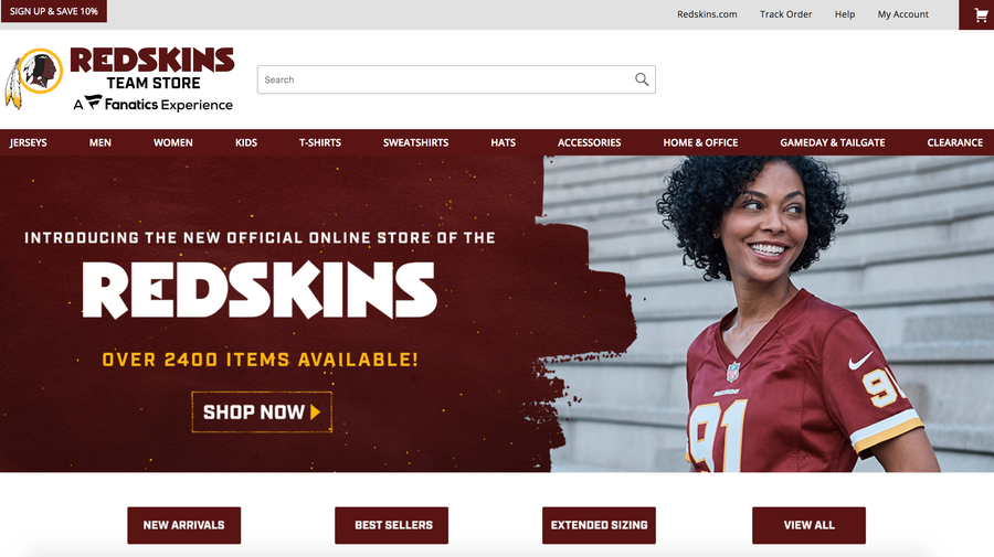 Washington's NFL team revamps online and in-venue team stores - Washington  Business Journal