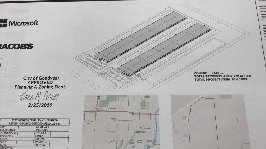 Documents Microsoft Goodyear project a data center Phoenix Business