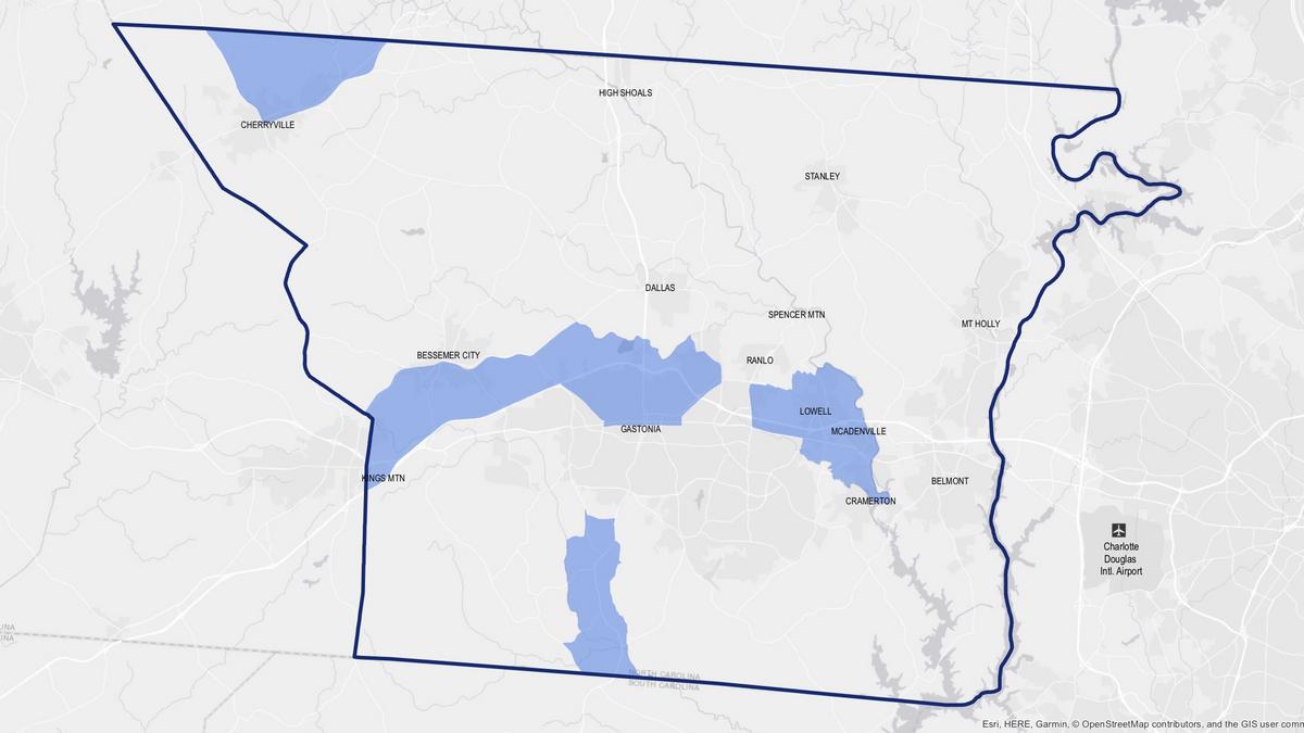 Opportunity Zone Map Dallas Gaston County Is Full Of Opportunity - Charlotte Business Journal