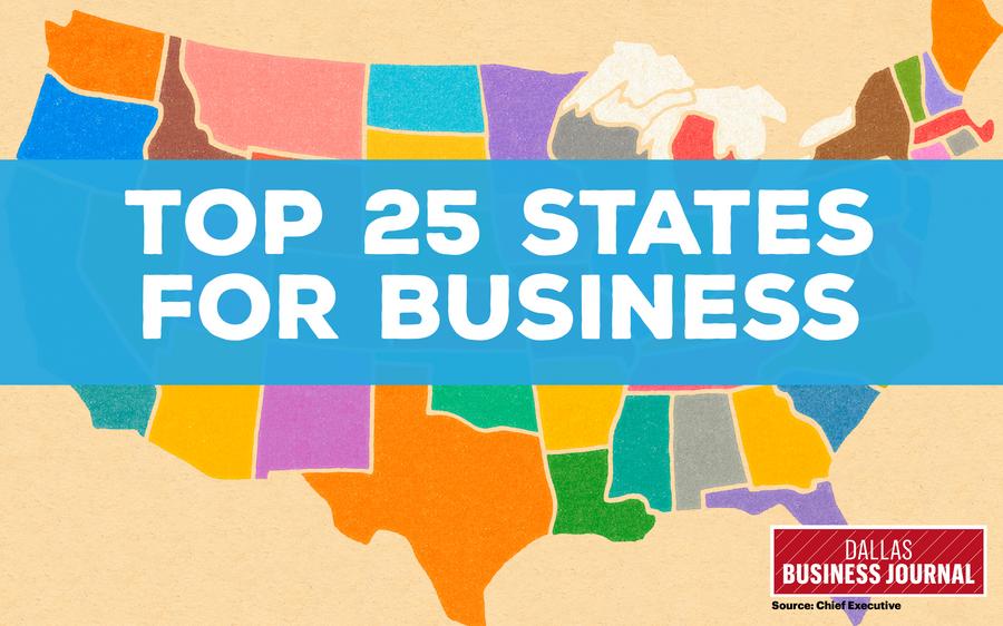 Top 25 States For Business - Dallas Business Journal