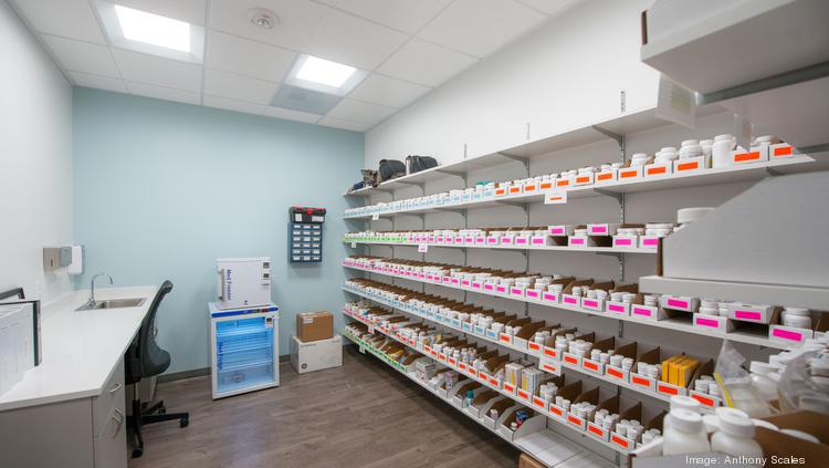 A CareHere dispensary. Most medications are available onsite.