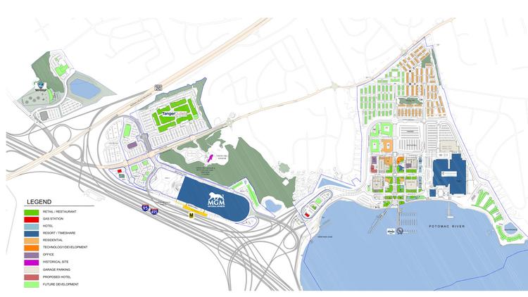 Peterson Cos. National Harbor development map.