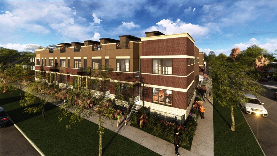 Brownstonestyle townhomes going up near Washington Park Denver