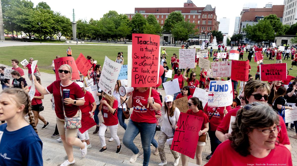 Slideshow Protesting Metro Teachers March On City Hall Nashville