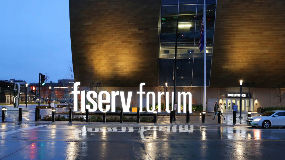 Fiserv Forum name, in letters up to 13 feet high, to be erected outside ...