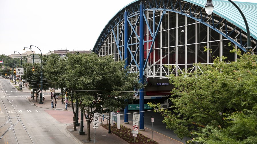 Westfield shopping centre and part of adjoining White City bus