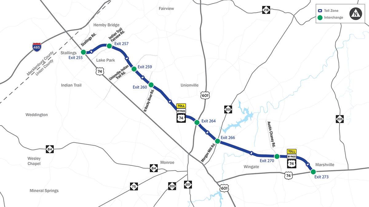 Monroe Expressway eases traffic and business through Union - Charlotte ...