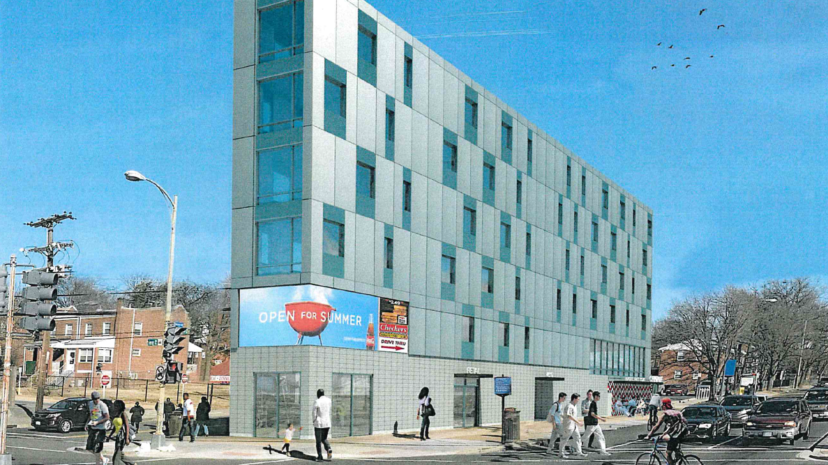 Checkers part of Shrimp Boat Plaza redevelopment by Benning Road Metro